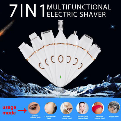 7 In 1 Electric Eyebrow Trimmer USB Rechargeable Home Use Devices Hair Remover product image