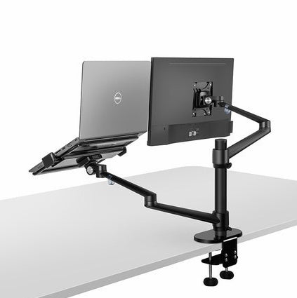 Aluminum Multifunction Ergonomics Desk Laptop Stand Monitor Desktop Holder Computer Full Motion With Column Bar product image